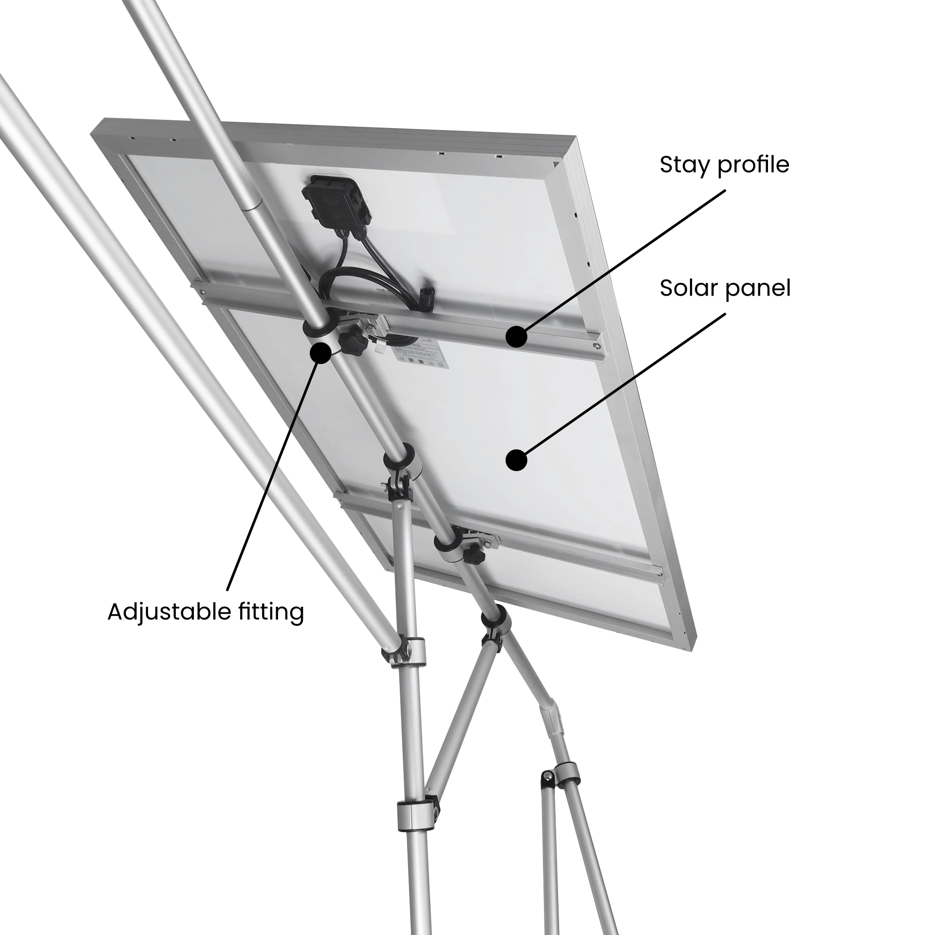 18 mm Adjustable fittings for solar panel struts - Image 4